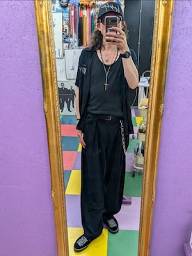 「RUDE GALLERY（ルードギャラリー）のアイテム」を使った、みーやさん（メンズ・181cm）の夏コーディネート