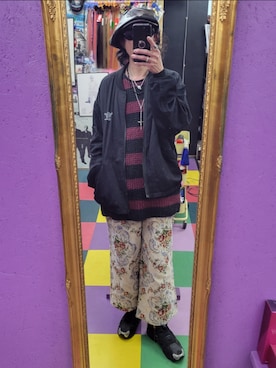 「UNDERCOVER（アンダーカバー）のアイテム（MA-1）」を使った、みーやさん（メンズ・181cm）の冬コーディネート