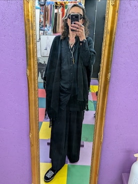 「アイテム（ポンチョ）」を使った、みーやさん（メンズ・181cm）の秋コーディネート