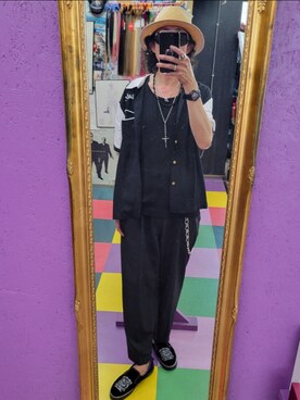 「GAVIAL（ガヴィル）のアイテム」を使った、みーやさん（メンズ・181cm）の夏コーディネート