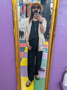 「ZARA（ザラ）のアイテム（シャツ/ブラウス、ホワイト系）」を使った、みーやさん（メンズ・181cm）の夏コーディネート