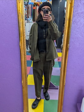 「アイテム（セットアップ）」を使った、みーやさん（メンズ・181cm）の秋コーディネート