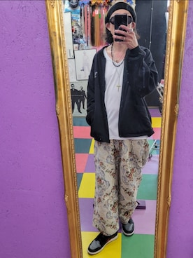 「UNDERCOVER（アンダーカバー）のアイテム（MA-1）」を使った、みーやさん（メンズ・181cm）の春コーディネート