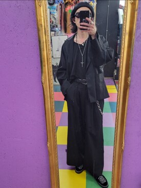 「no brand（ノーブランド）のアイテム（セットアップ）」を使った、みーやさん（メンズ・181cm）の春コーディネート