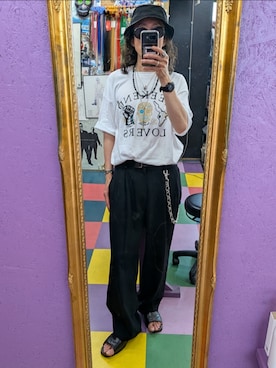 「RUDE GALLERY（ルードギャラリー）のアイテム」を使った、みーやさん（メンズ・181cm）の夏コーディネート