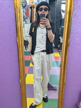 「アイテム（スリッポン）」を使った、みーやさん（メンズ・181cm）の秋コーディネート