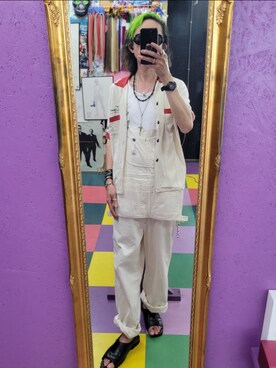 「Dry Bones（ドライボーンズ）のアイテム（トップス）」を使った、みーやさん（メンズ・181cm）の夏コーディネート