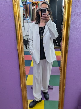 「アイテム（セットアップ）」を使った、みーやさん（メンズ・181cm）の秋コーディネート