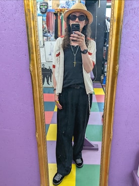 「Dry Bones（ドライボーンズ）のアイテム（シャツ/ブラウス、ホワイト系）」を使った、みーやさん（メンズ・181cm）の夏コーディネート