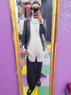 「RUDE GALLERY（ルードギャラリー）のアイテム（その他アウター）」を使った、みーやさん（メンズ・181cm）の春コーディネート