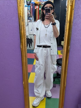 「RUDE GALLERY（ルードギャラリー）のアイテム」を使った、みーやさん（メンズ・181cm）の夏コーディネート