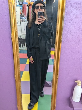 「アイテム（セットアップ）」を使った、みーやさん（メンズ・181cm）の秋コーディネート