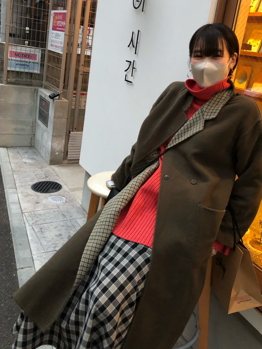 メリノWフェイスチェックリバーシブルコート 949089を使った