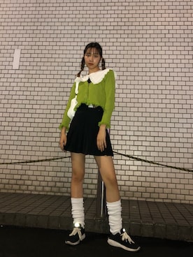 「原宿」｜「アイテム（スカート）」を使った、夏目みさきさん（レディース・165cm）の冬コーディネート