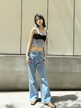 「フェミニンコーデ」｜夏目みさきさん（レディース・166cm）の夏コーディネート