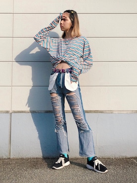 「Romantic Standard（ロマンティックスタンダード）のアイテム」を使った、夏目みさきさん（レディース・165cm）の春コーディネート