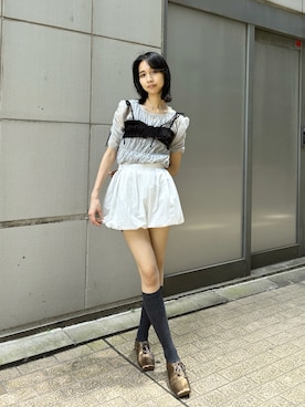 「FUULLY STUDIO（フーリィーステューディオ）のアイテム」を使った、夏目みさきさん（レディース・166cm）の夏コーディネート