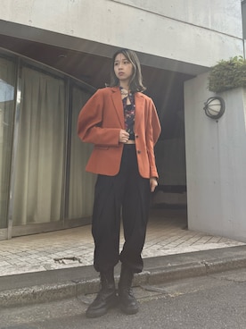 「アイテム（ブーティ）」を使った、夏目みさきさん（レディース・166cm）の夏コーディネート