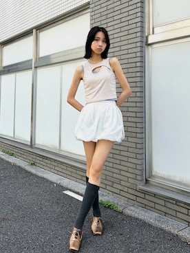 「FOREVER 21（フォーエバー トゥエンティーワン）のアイテム」を使った、夏目みさきさん（レディース・166cm）の夏コーディネート