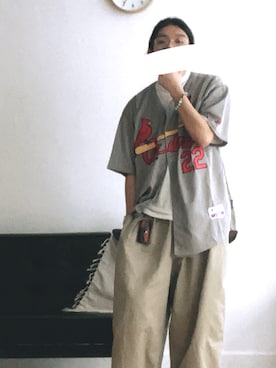 「アイテム（スタジャン）」を使った、Ben Linさん（メンズ・173cm・20代）の秋コーディネート
