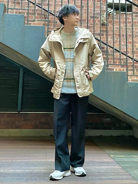 「ITEMS URBANRESEARCH（アイテムズ アーバンリサーチ）のアイテム（マウンテンパーカー）」を使った、 ごりゅーさん（メンズ・177cm）の冬コーディネート