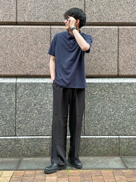 「URBAN RESEARCH ROSSO MEN（アーバンリサーチロッソメン）の『XLサイズあり』『抗菌/防臭』ハイパフォーマンスコットン天竺ポロシャツ（ポロシャツ）」を使った、 ごりゅーさん（メンズ・177cm）の夏コーディネート