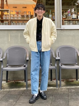 「GLOSTER（グロスター）のアイテム（ジャケット/アウター）」を使った、 ごりゅーさん（メンズ・177cm）の秋コーディネート
