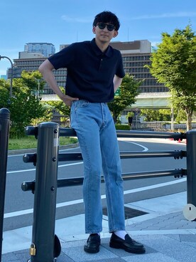 「URBAN RESEARCH ROSSO MEN（アーバンリサーチロッソメン）の『XLサイズあり』『抗菌/防臭』ハイパフォーマンスコットン天竺ポロシャツ（ポロシャツ）」を使った、 ごりゅーさん（メンズ・177cm）の夏コーディネート