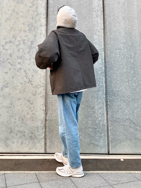 「ブルゾン」｜「アイテム（モッズコート）」を使った、 ごりゅーさん（メンズ・177cm）の冬コーディネート