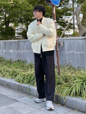 「GLOSTER（グロスター）のアイテム」を使った、 ごりゅーさん（メンズ・177cm）の秋コーディネート