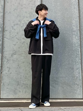 「ITEMS URBANRESEARCH（アイテムズ アーバンリサーチ）のアイテム（セットアップ）」を使った、 ごりゅーさん（メンズ・177cm）の冬コーディネート