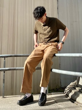 「URBAN RESEARCH ROSSO MEN（アーバンリサーチロッソメン）の『XLサイズあり』『抗菌/防臭』ハイパフォーマンスコットン天竺ポロシャツ（ポロシャツ）」を使った、 ごりゅーさん（メンズ・177cm）の夏コーディネート