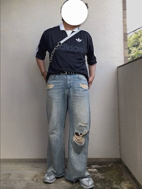 「アイテム（バッグ）」を使った、む〜さん（メンズ・180cm）の秋コーディネート