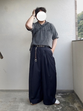 「アイテム（トップス）」を使った、む〜さん（メンズ・180cm）の秋コーディネート