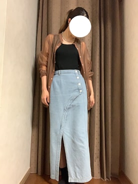 「YEVS（イーブス）のアイテム（スカート）」を使った、®︎さん（レディース・163cm）の夏コーディネート
