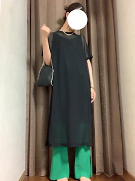 「YEVS（イーブス）のアイテム（ワンピース/ドレス）」を使った、®︎さん（レディース・163cm）の夏コーディネート