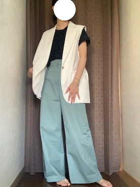 「YEVS（イーブス）のアイテム（パンツ）」を使った、®︎さん（レディース・163cm）の夏コーディネート