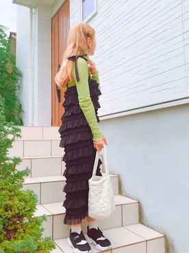 「WC（ダブル シー）のアイテム（ワンピース/ドレス）」を使った、リリーさん（レディース・150cm）の秋コーディネート