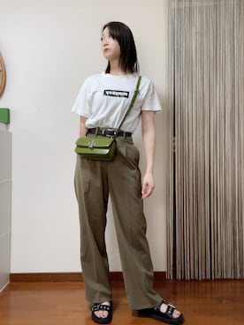 「UNIQLO（ユニクロ）のアイテム（スラックス）」を使った、Fu-kaさん（レディース・160cm）の夏コーディネート