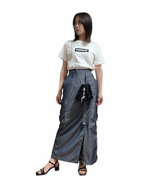 「チェーンバッグ」｜Fu-kaさん（レディース・160cm）の夏コーディネート