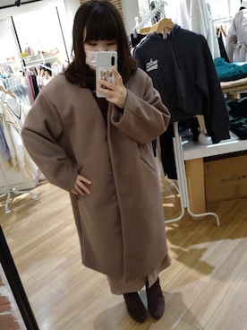 「INGNI（イング）のアイテム（その他アウター）」を使った、えりさん（レディース・147cm）の冬コーディネート