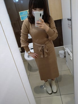 「mon Lily（モンリリィ）のアイテム」を使った、えりさん（レディース・147cm）の秋コーディネート