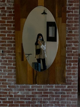 「COVERNAT」｜ミンMinさん（レディース・154cm）の冬コーディネート