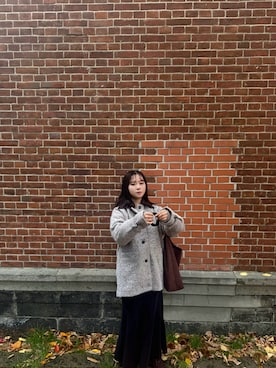 「アイテム（トートバッグ）」を使った、KOTORI さん（レディース・152cm）の秋コーディネート