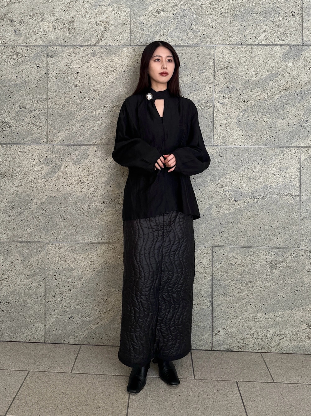 leinwande（ラインヴァンド）の「Wave Quilting Skirt（スカート