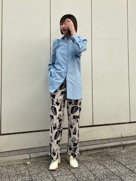 「Ameri（アメリ）のアイテム（ローファー）」を使った、yuriさん（レディース・161cm）の冬コーディネート