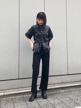 「FEMMENT（ファモン）のアイテム（ジャケット/アウター）」を使った、yuriさん（レディース・161cm）の秋コーディネート