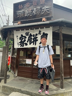 「A BATHING APE（アベイシングエイプ）のアイテム」を使った、towaさん（メンズ・175cm）の夏コーディネート