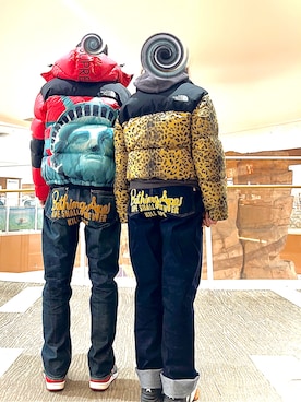 「Supreme （シュプリーム）のアイテム（ダウンジャケット/コート）」を使った、towaさん（メンズ・175cm）の冬コーディネート