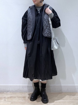 「アイテム（ワンピース/ドレス）」を使った、うだかなさん（レディース・163cm・30代）の秋コーディネート